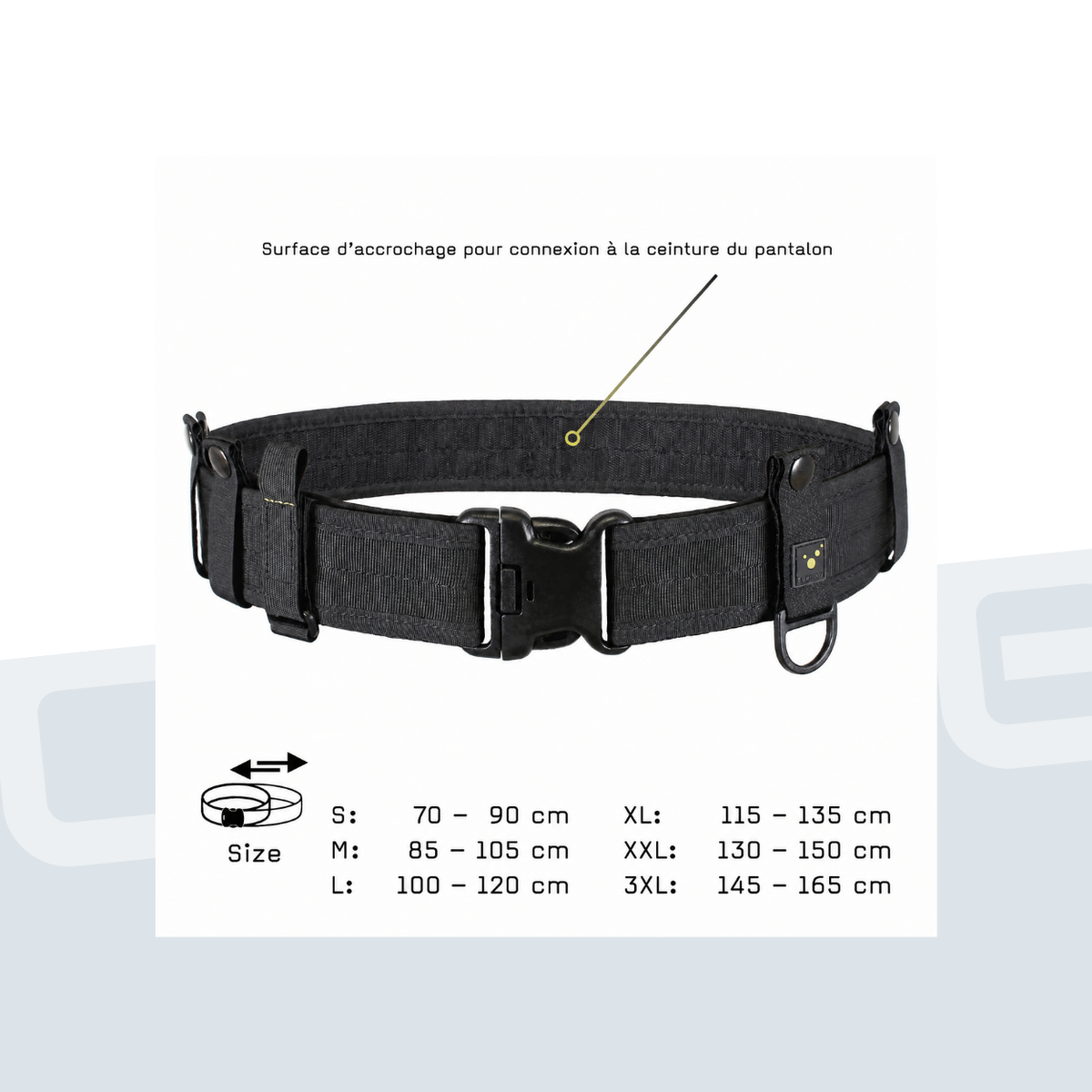 TEE-UU Ceinture BLACK Paramédicale