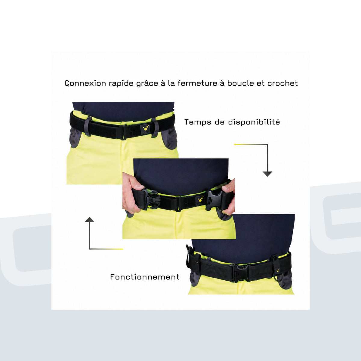TEE-UU Ceinture BLACK Paramédicale